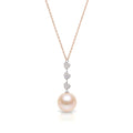 Pendente 3 Cuori perla rosa