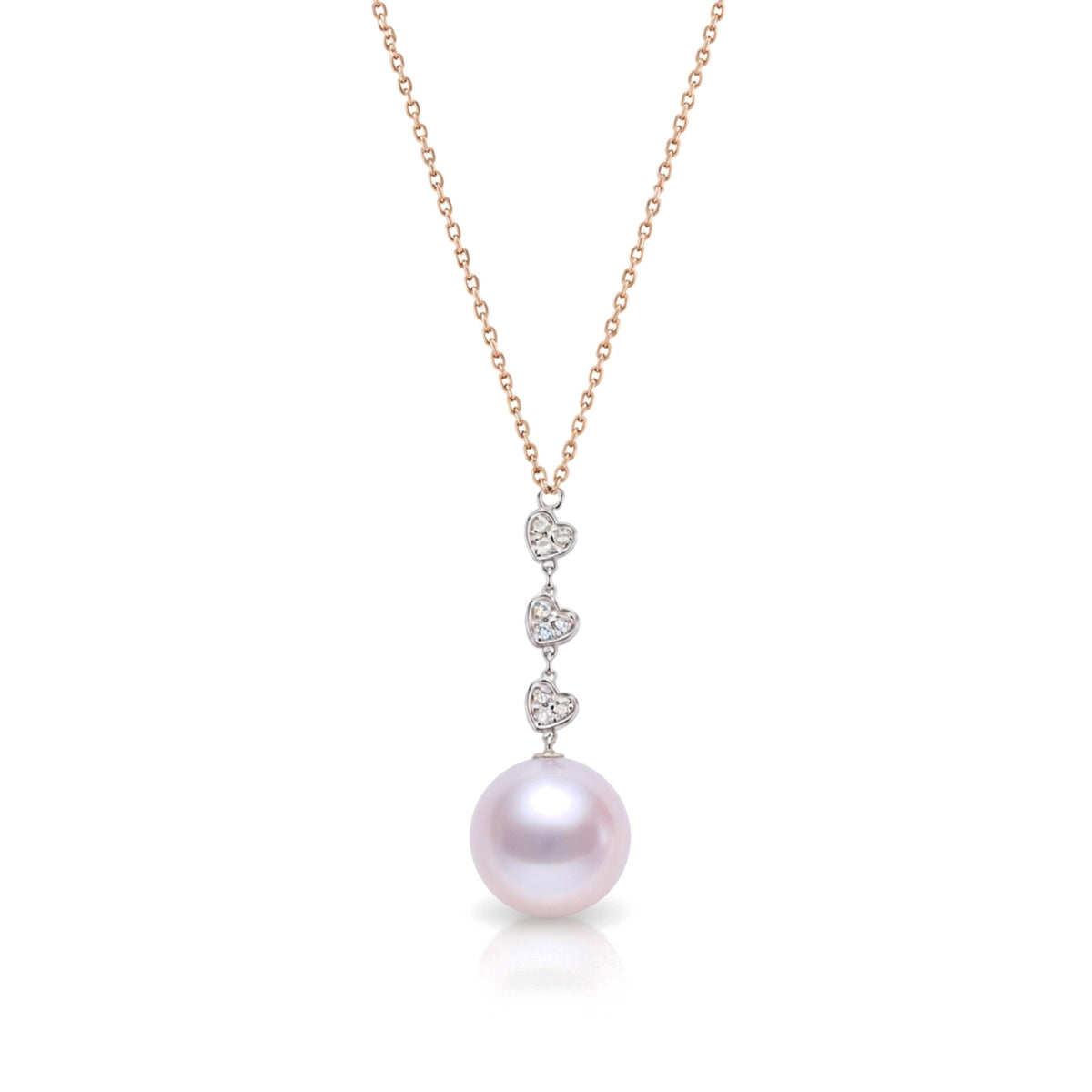 Pendente 3 Cuori perla viola — MIMÍ Milano