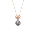 Pendente Love Knot perla Tahiti nera