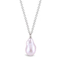 Purple baroque pearl pendant