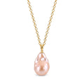 Pink baroque pearl pendant