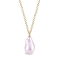 Purple baroque pearl pendant