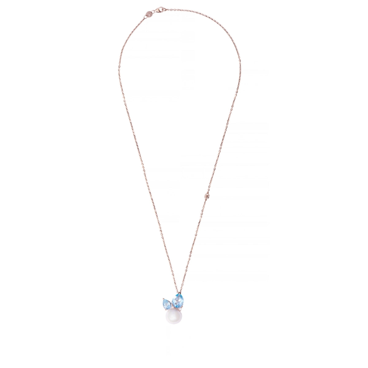 MIMI MILANO Pendente Cocktail con topazio azzurro, perla South Sea e diamanti