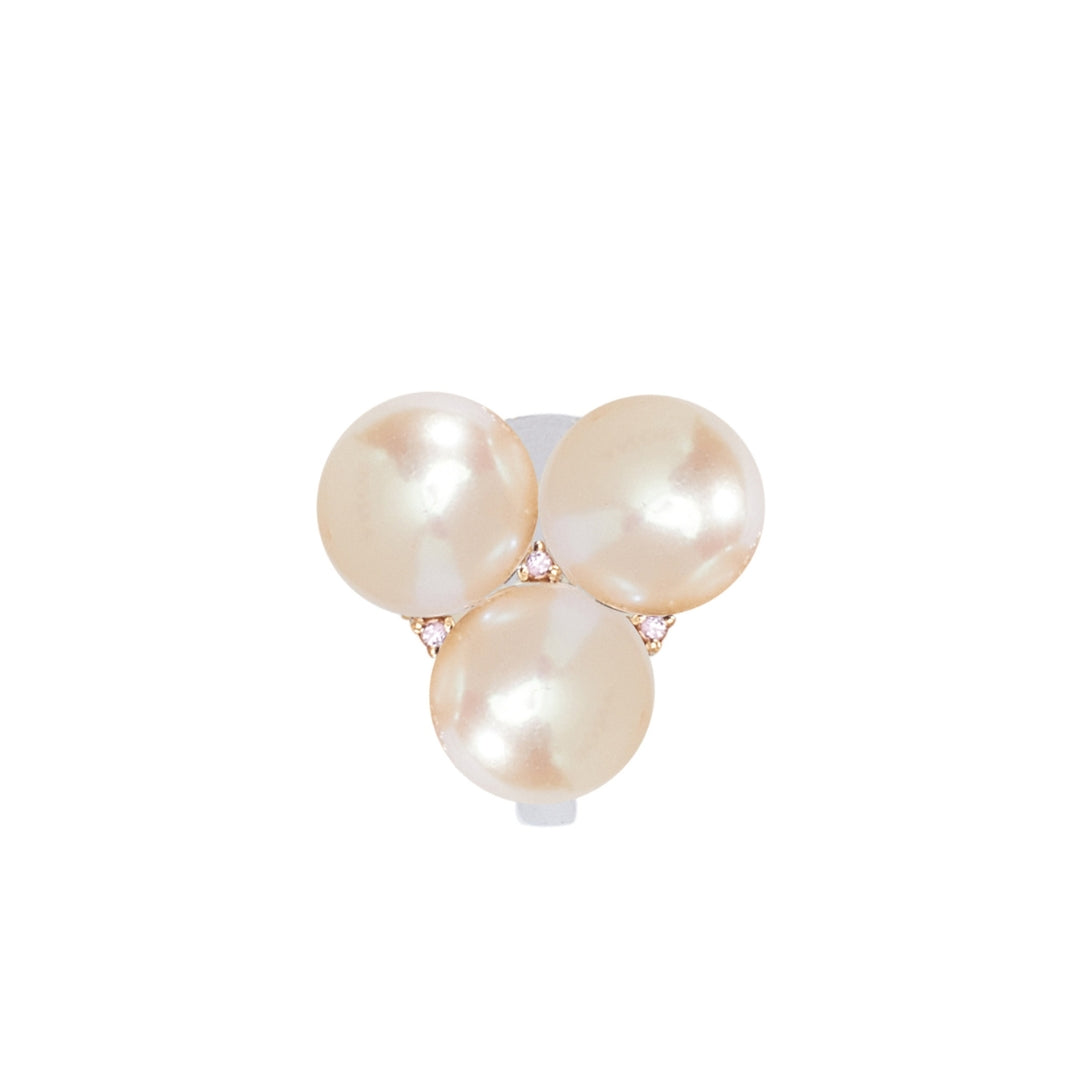 MIMI Anello Blanche in argento e oro con perle barocche rosa e zaffiri rosa