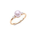 Anello Solitario perla viola