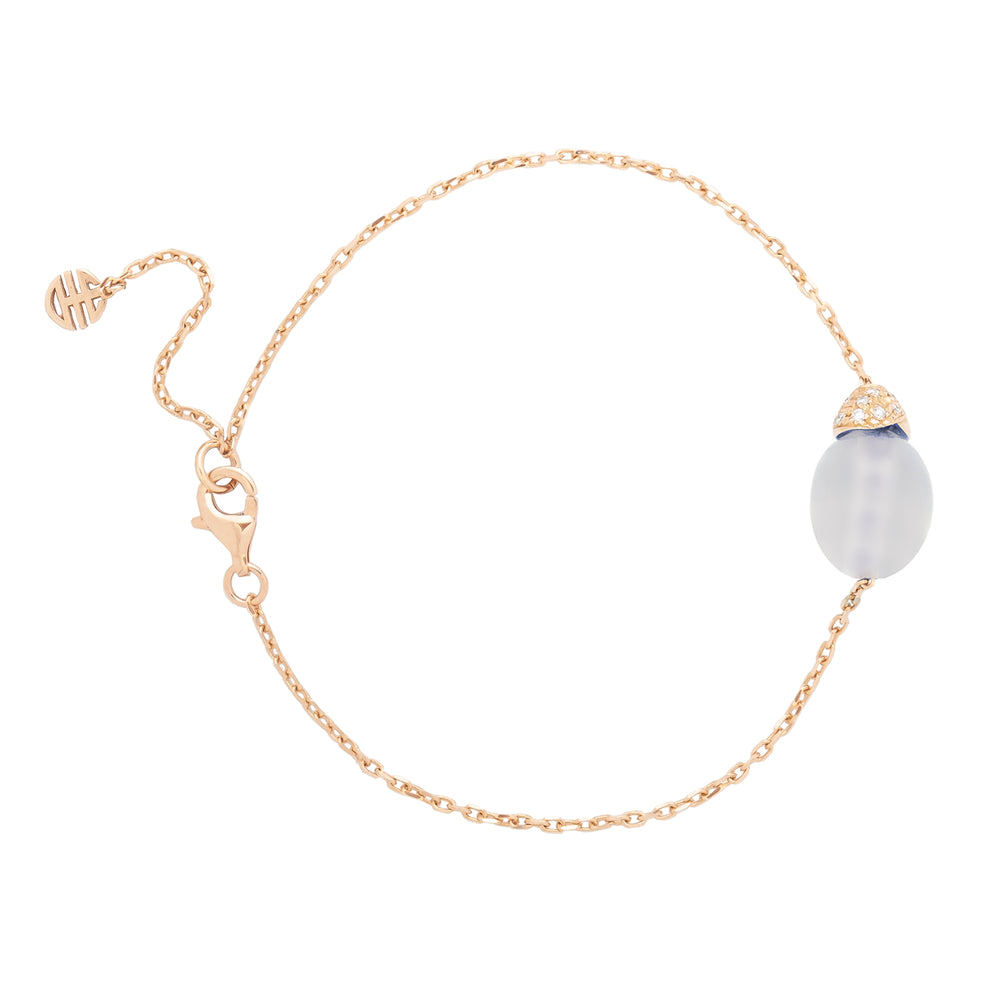 MIMI Bracciale Abbracci con calcedonio e diamanti