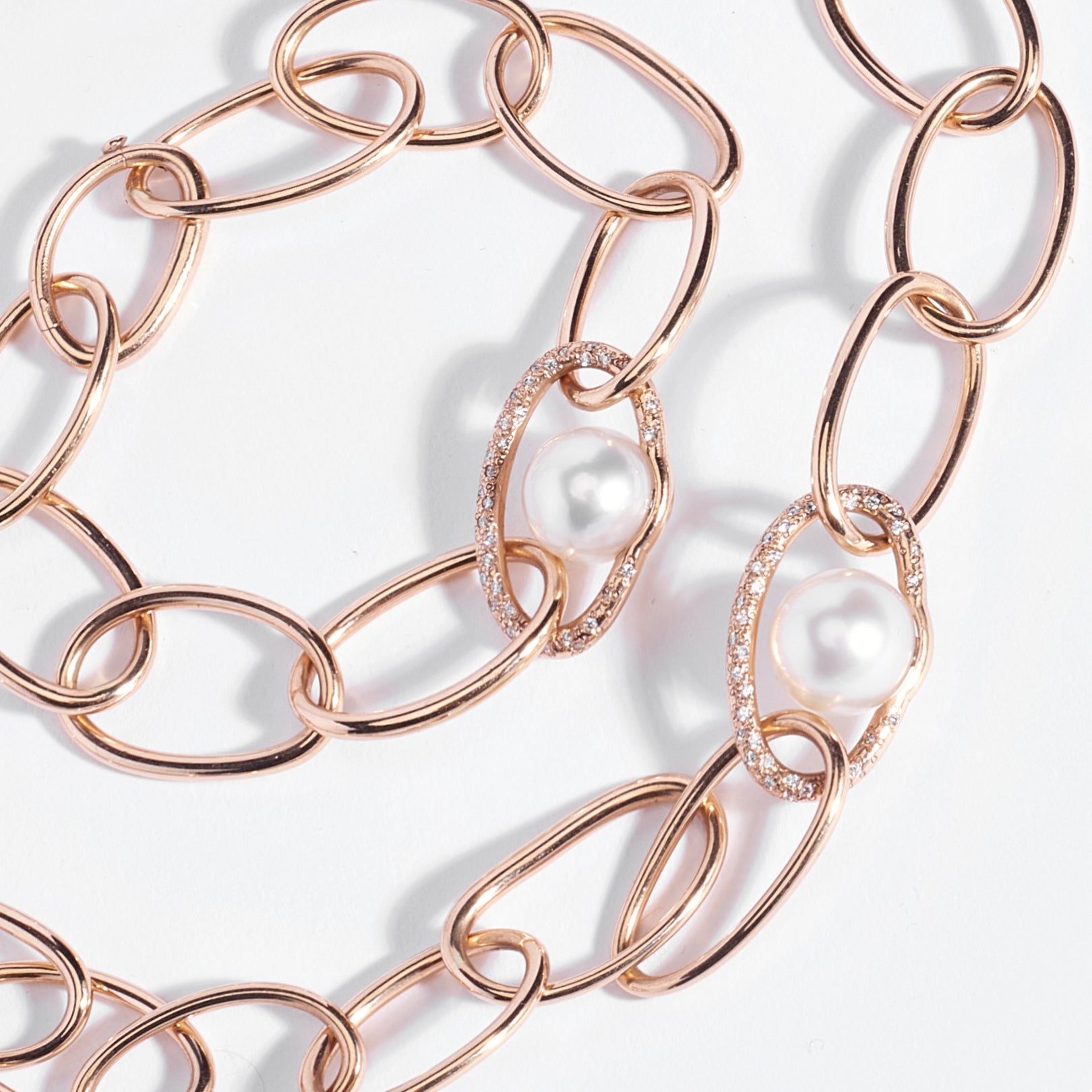 MIMI Bracciale Oro Rosa 18k con Perla South Sea e Diamanti