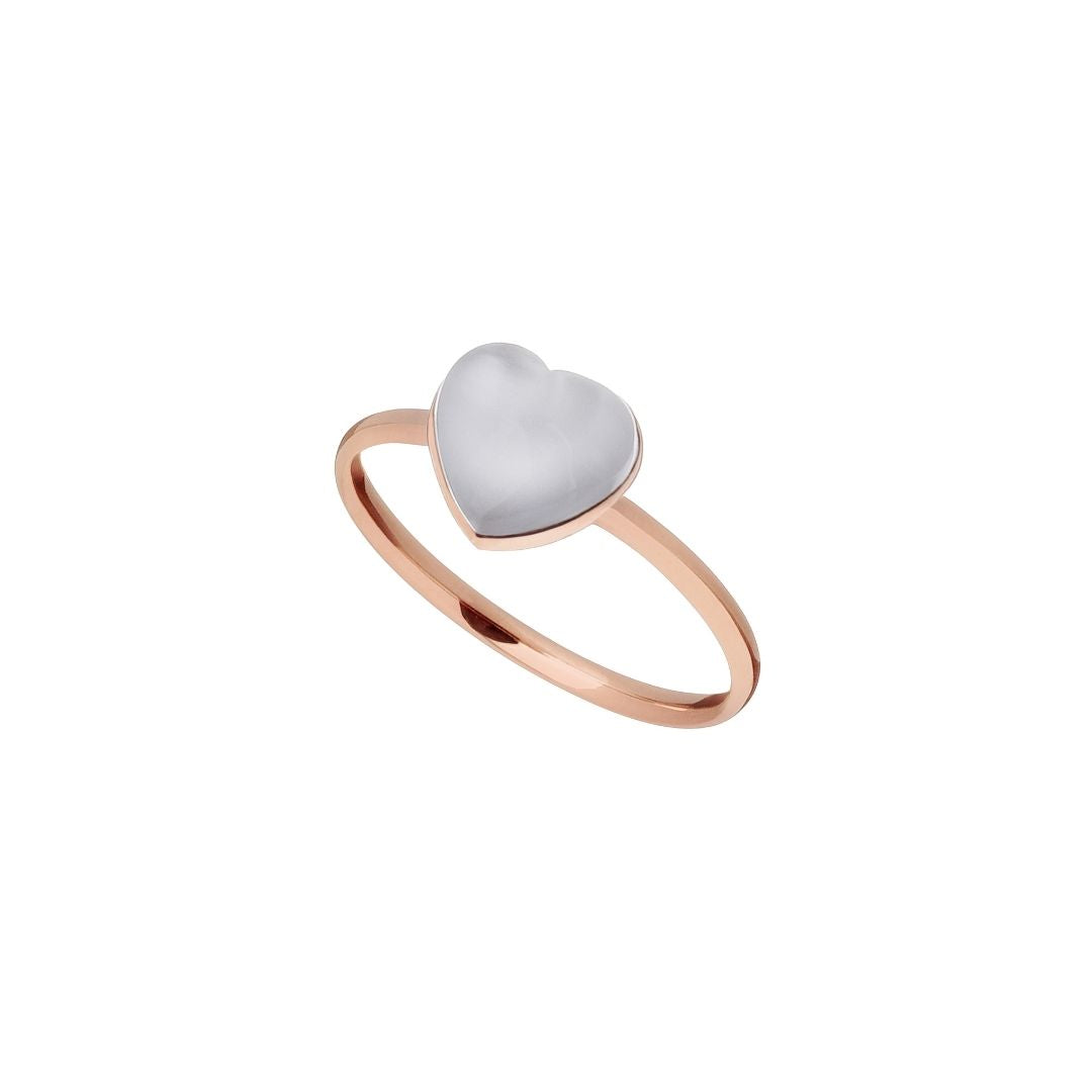 MIMI Anello Zabette Cuore bianco in madreperla bianco