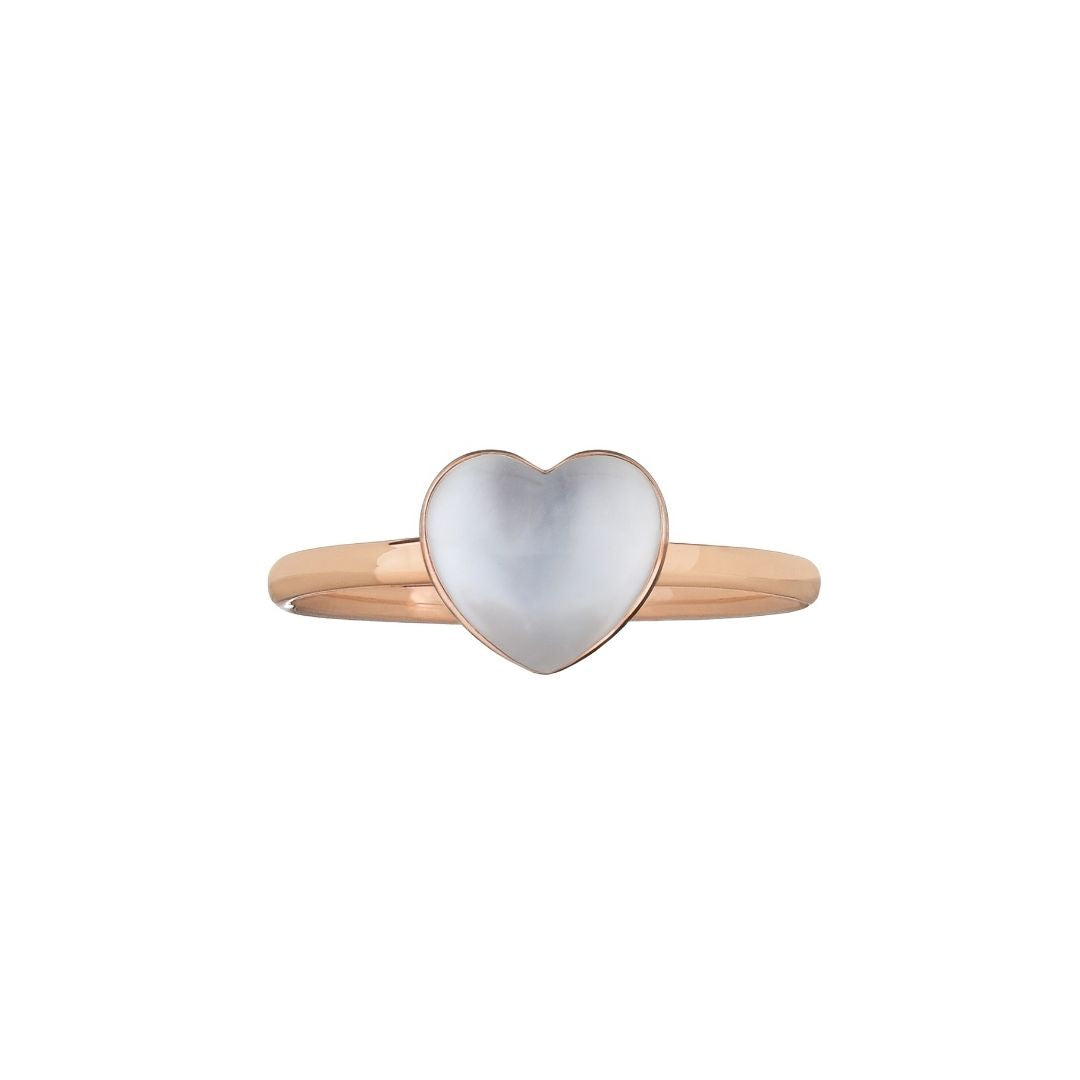 MIMI Anello Zabette Cuore bianco in madreperla bianco