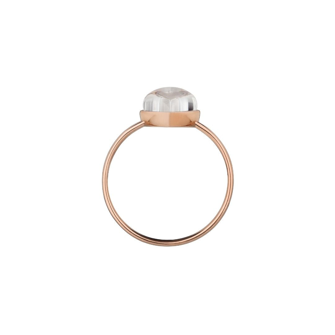 MIMI Anello Zabette Cuore bianco in madreperla bianco