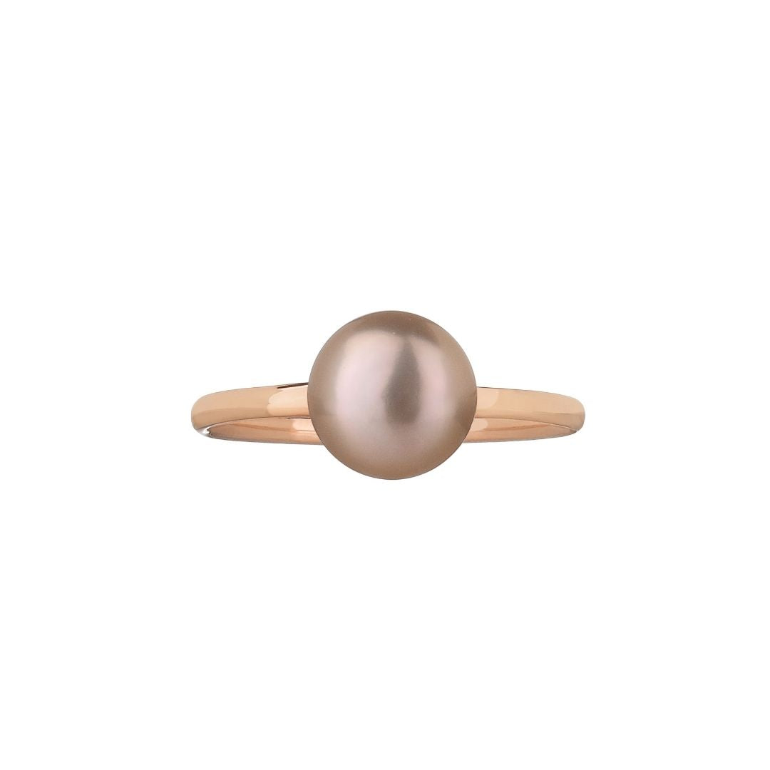 MIMI Anello solitario Zabette perla bianca Viola