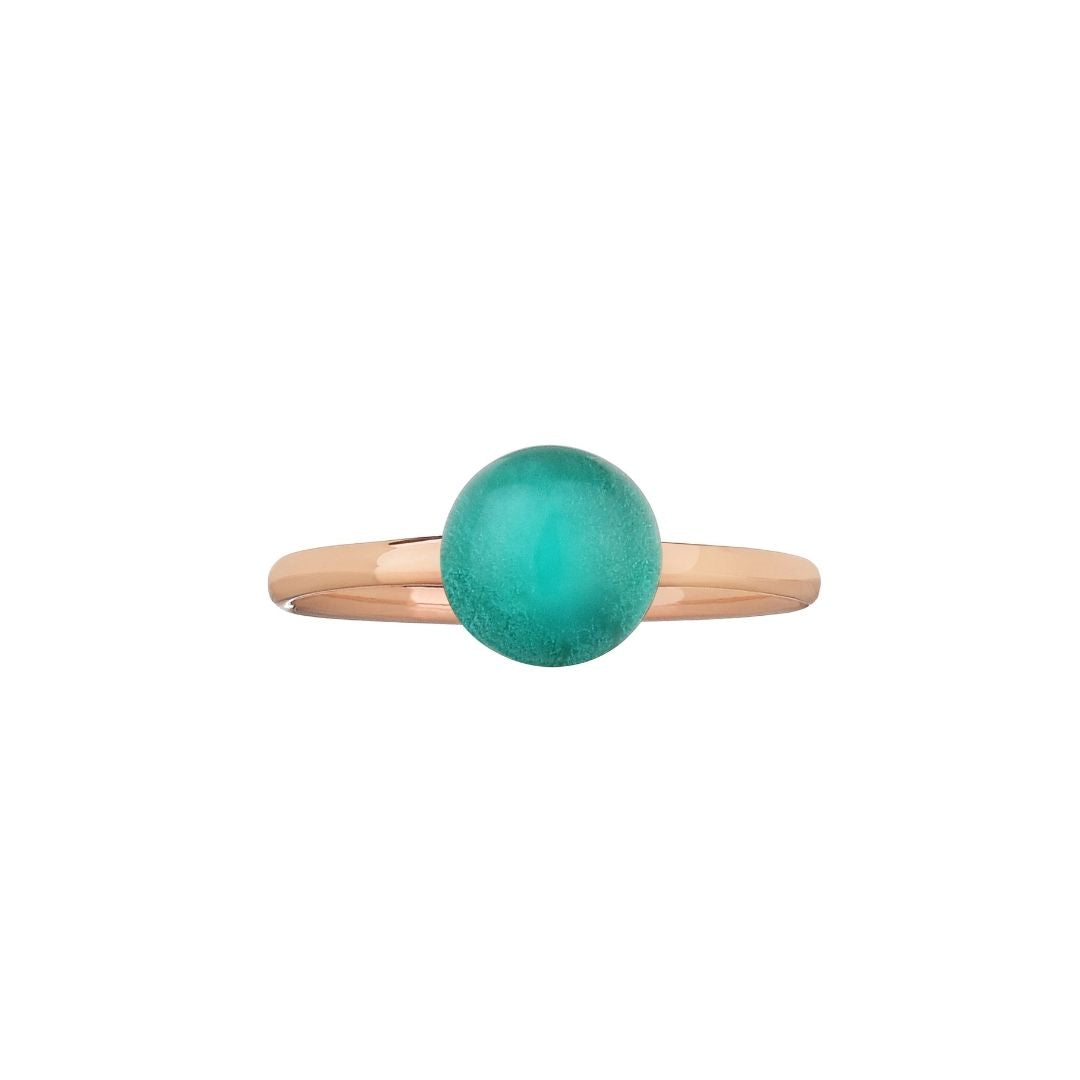 MIMI Anello Zabette doppietta madreperla arancione verde