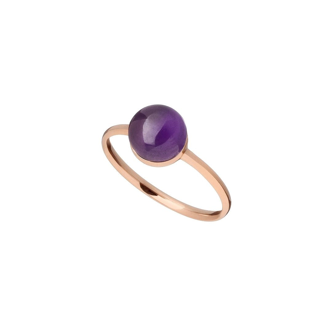 MIMI Anello Zabette doppietta madreperla arancione viola