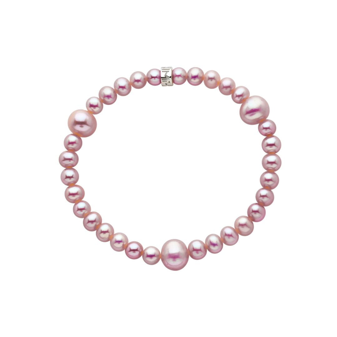 MIMI Bracciale Elastica perle viola diverse dimensioni Viola