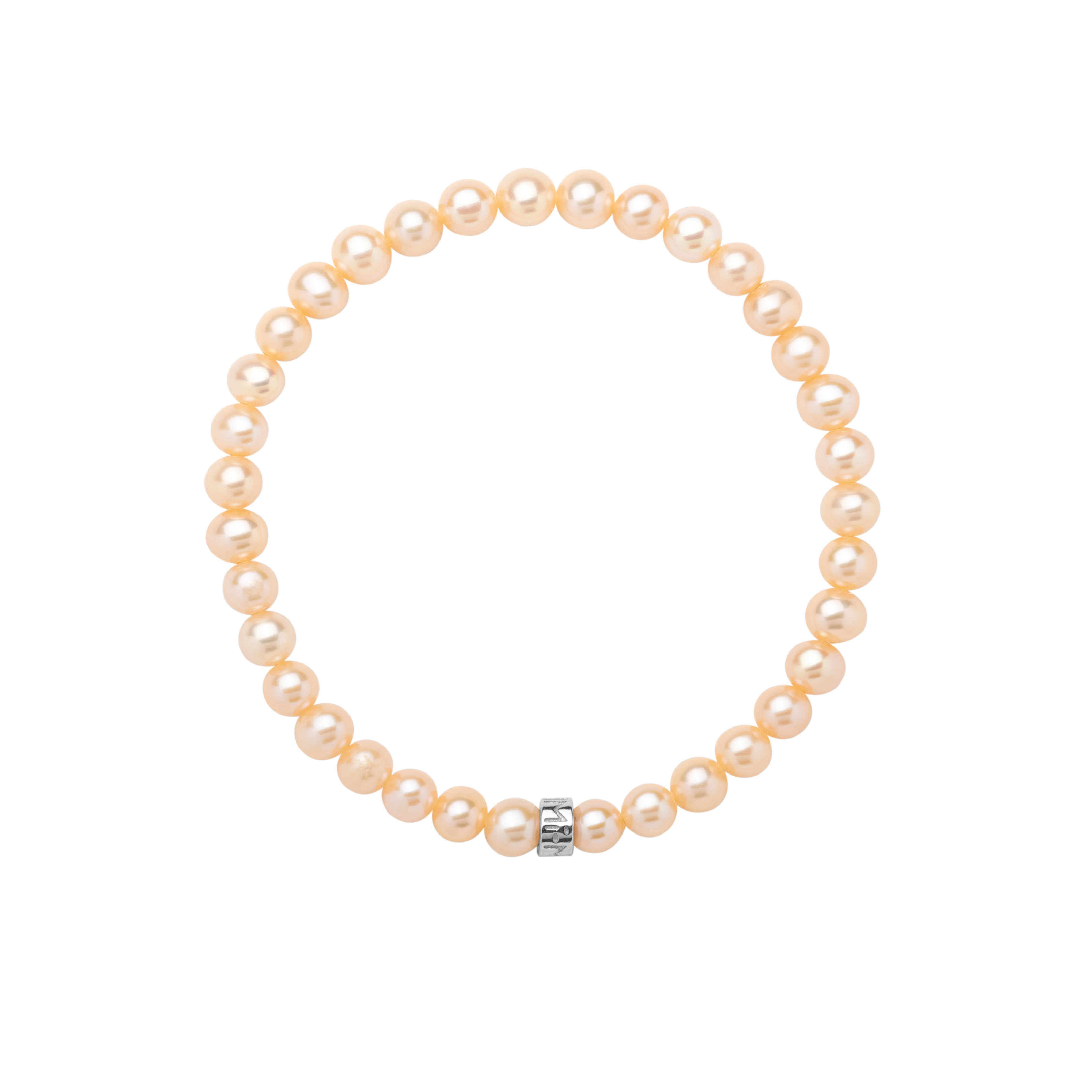 MIMI Bracciale Elastica con perle viola Rosa