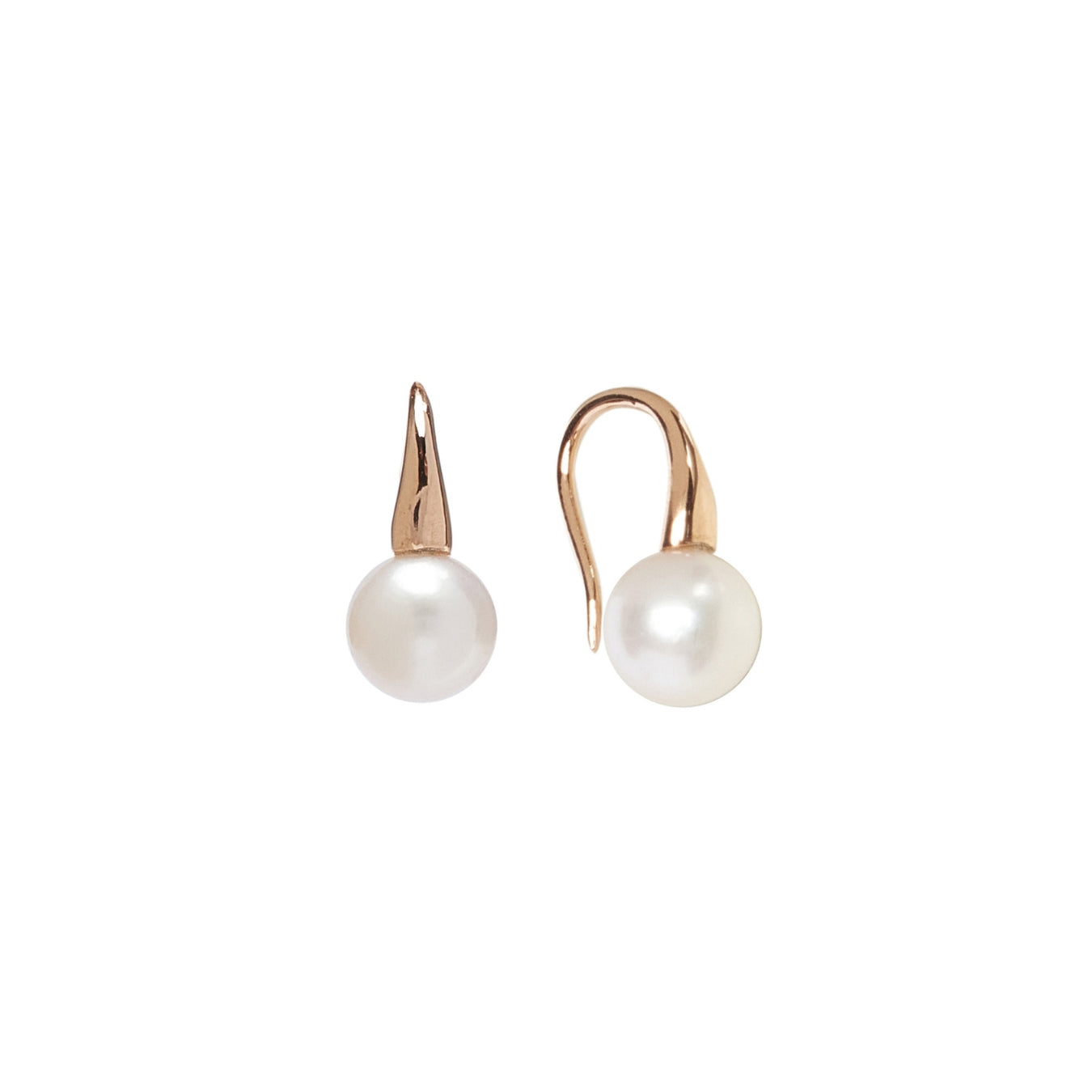 MIMI Orecchini monachella in oro rosa 18k con perla Akoya