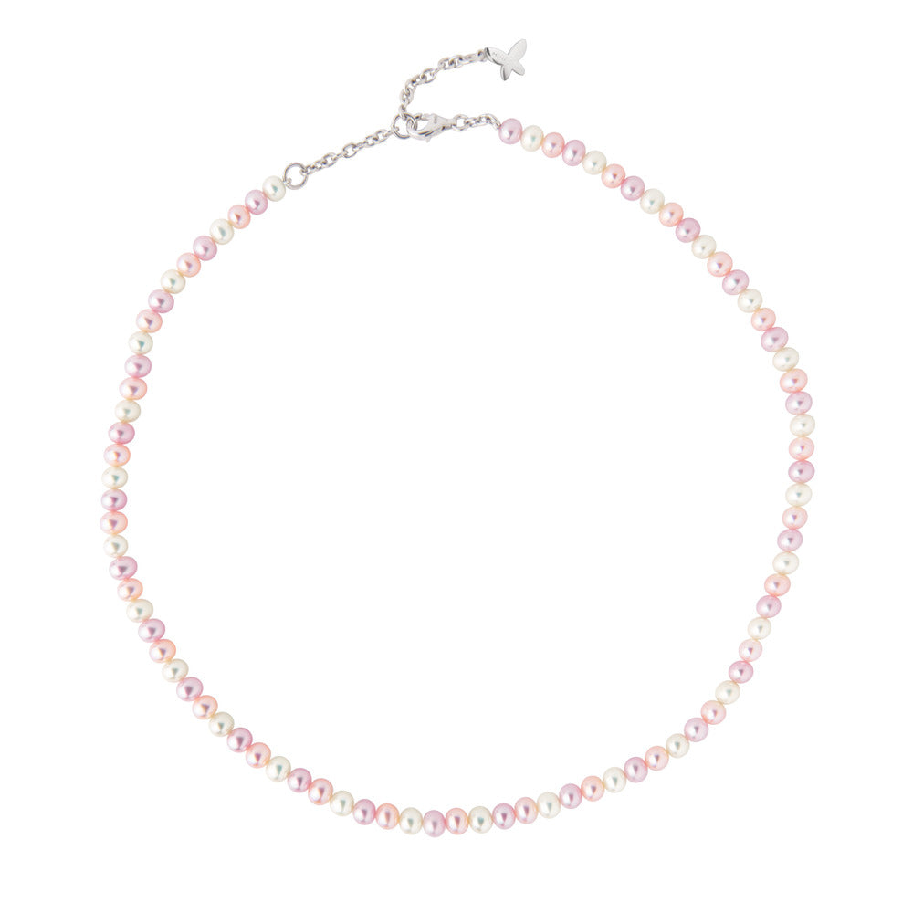 MIMI Collana di perle multicolor con charm farfalla Multicolor
