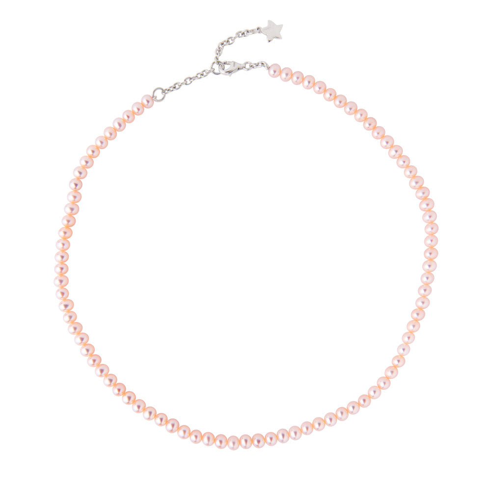 MIMI Collana di perle rosa con charm stella Rosa