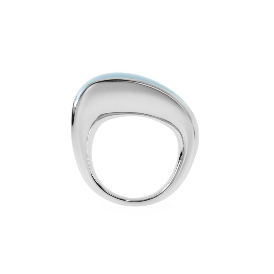 MIMI Anello Dune in argento con smalto giallo smalto azzurro