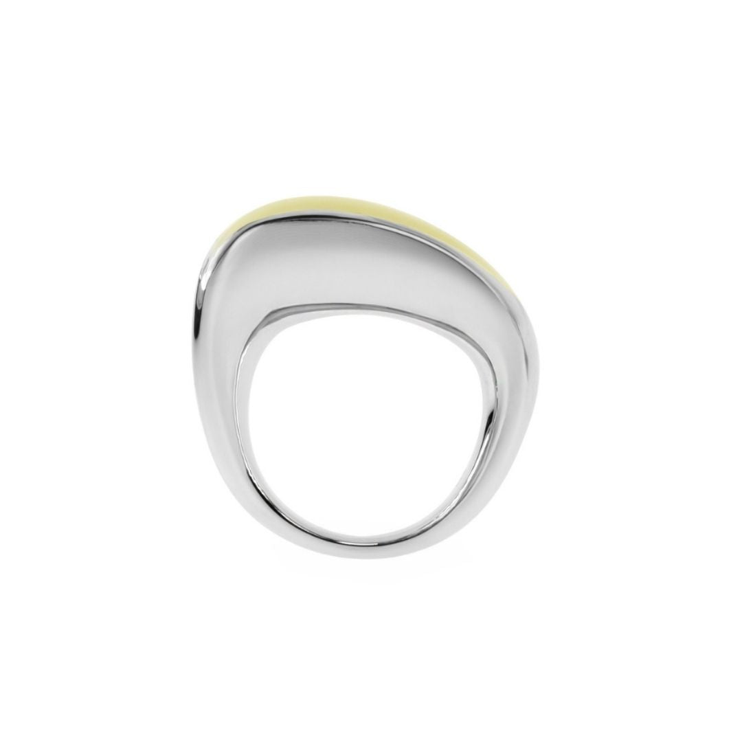 MIMI Anello Dune in argento con smalto giallo smalto giallo