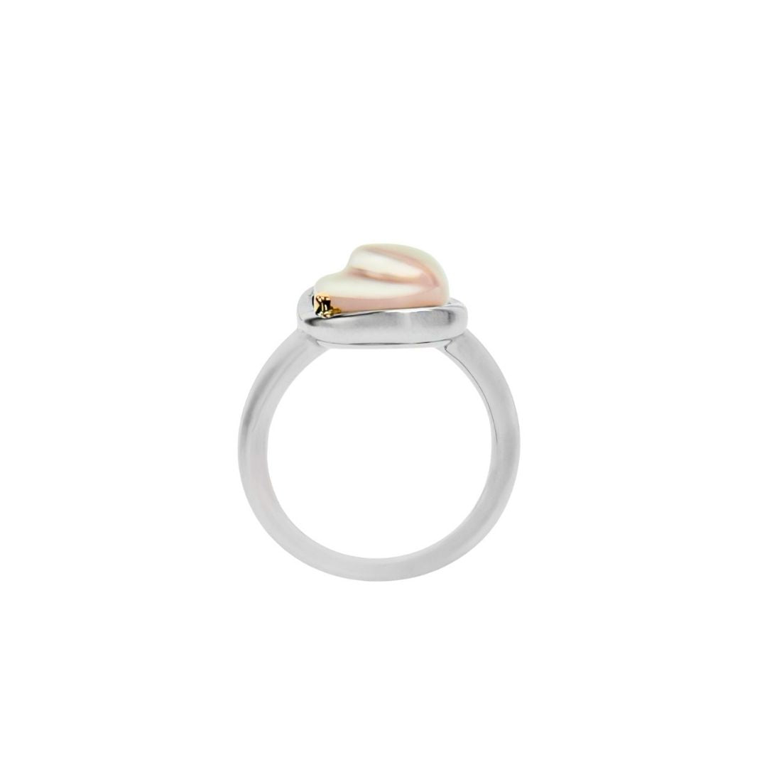 MIMI Anello Dune con giada lavanda quarzo rosa