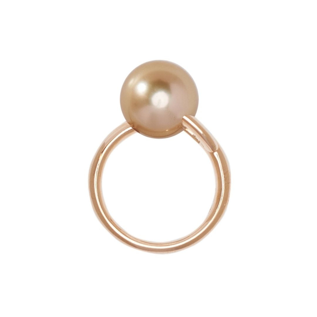 MIMI Anello Icon in oro rosa 18k con perla South Sea gold