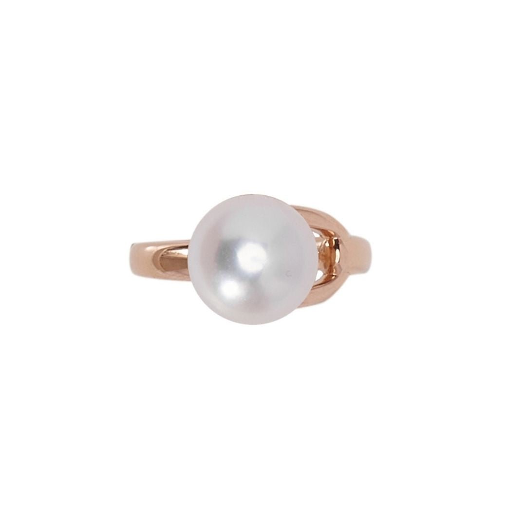 MIMI Anello Icon in oro rosa 18k con perla South Sea bianca