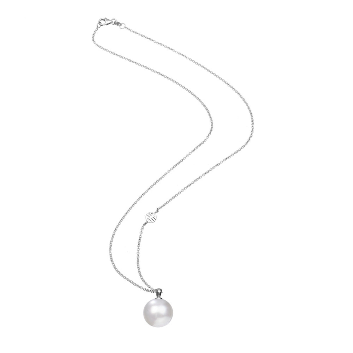 MIMI Pendente in Oro Bianco 18k con Perla South Sea Bianca