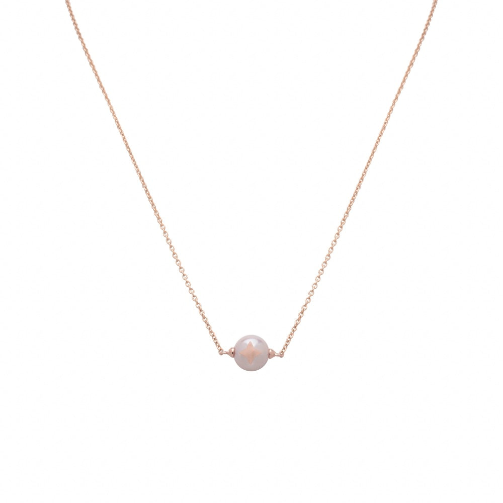 MIMI Pendente Les lulu in Oro e Perla Freshwater viola- stella