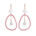 Vivienne earrings with white Akoya pearls