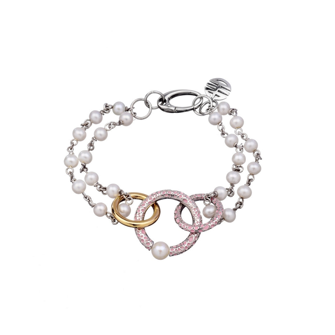 Bracciale Vulcanica con perle