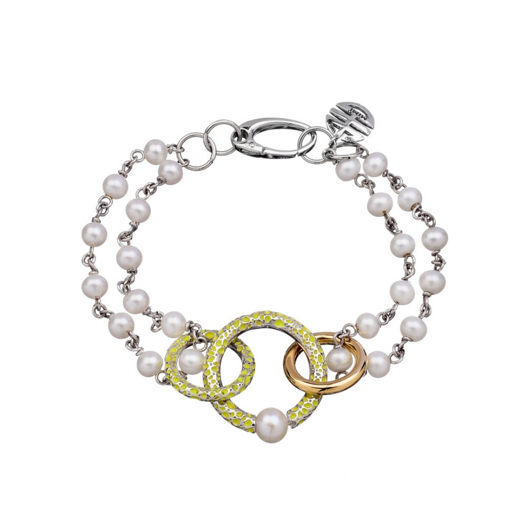 Bracciale Vulcanica con perle