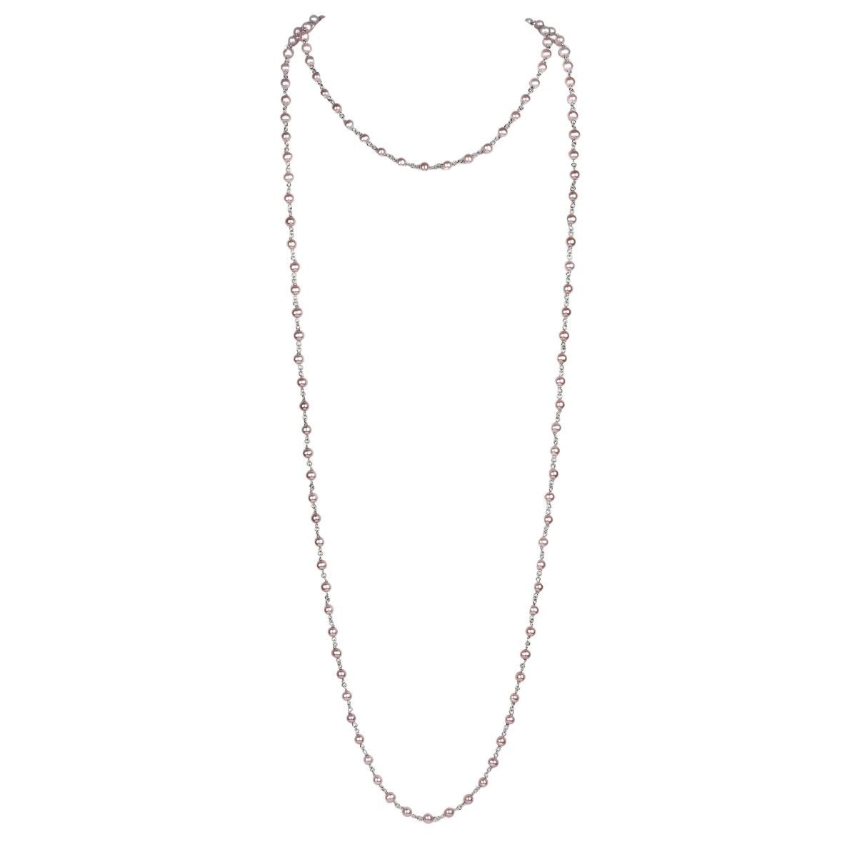 MIMI Collana Nagai perle viola - 150 cm