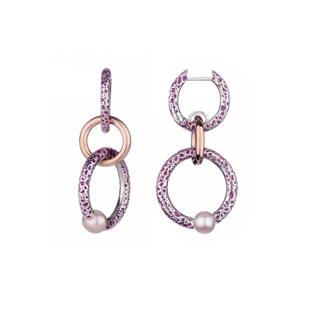 Orecchini  Vulcanica pendenti cerchi