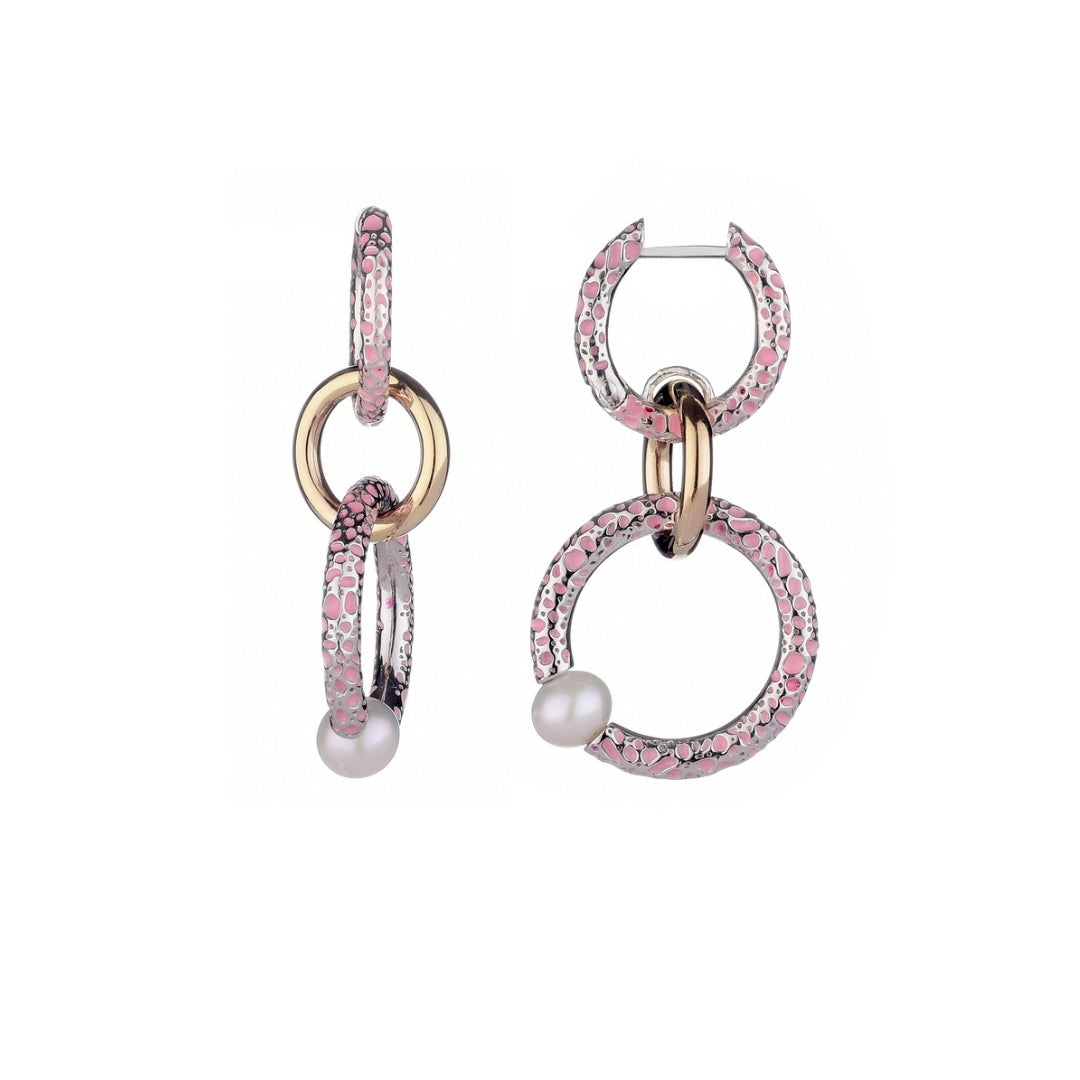 Orecchini  Vulcanica pendenti cerchi