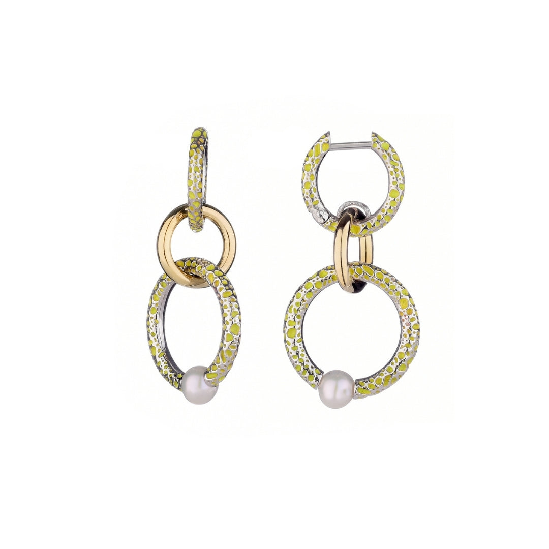 Orecchini  Vulcanica pendenti cerchi