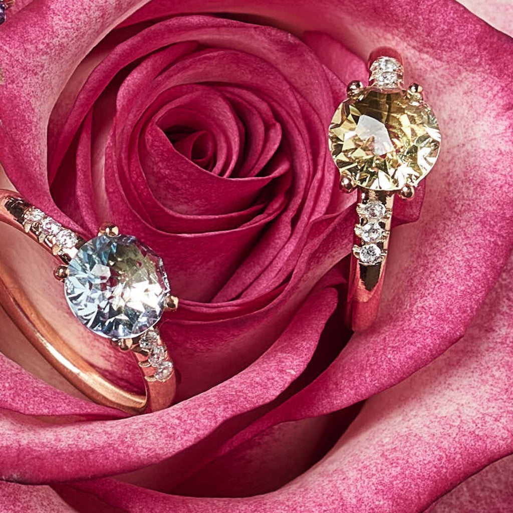 MIMI MILANO Anello Cherry Topazio azzurro