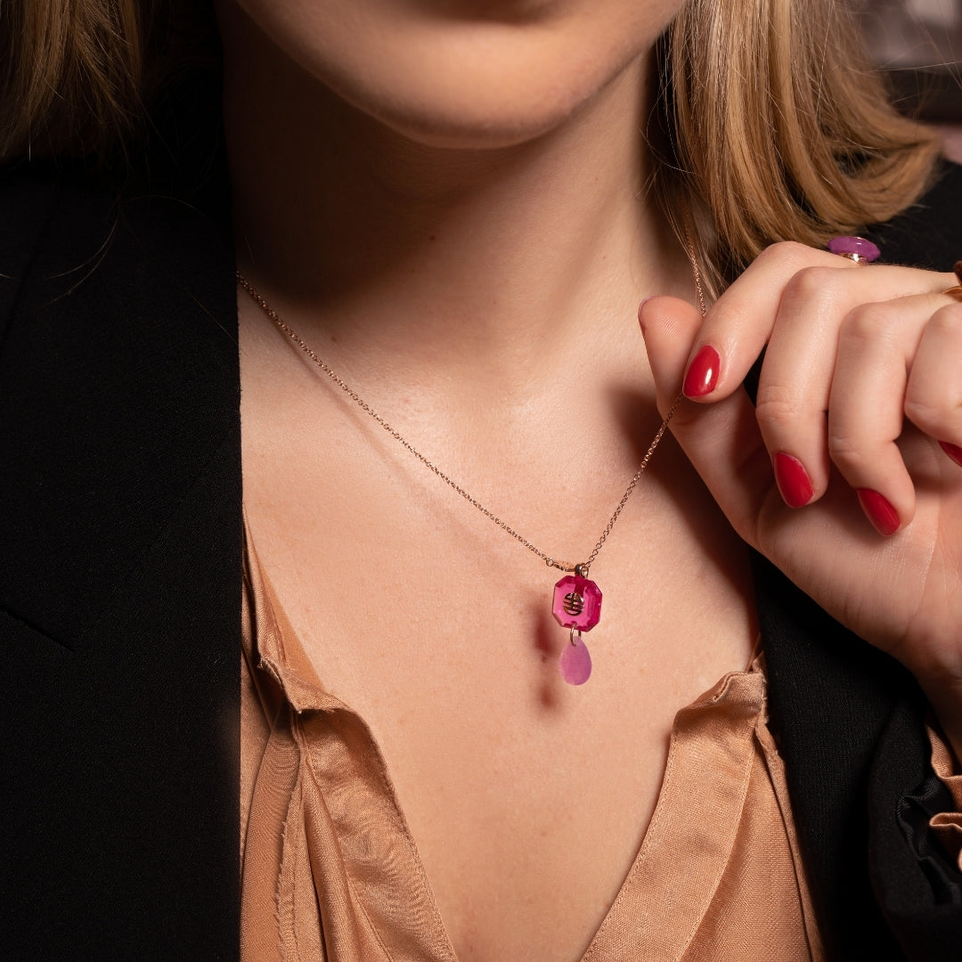 Pendente Dna Prasiolite e Zaffiro