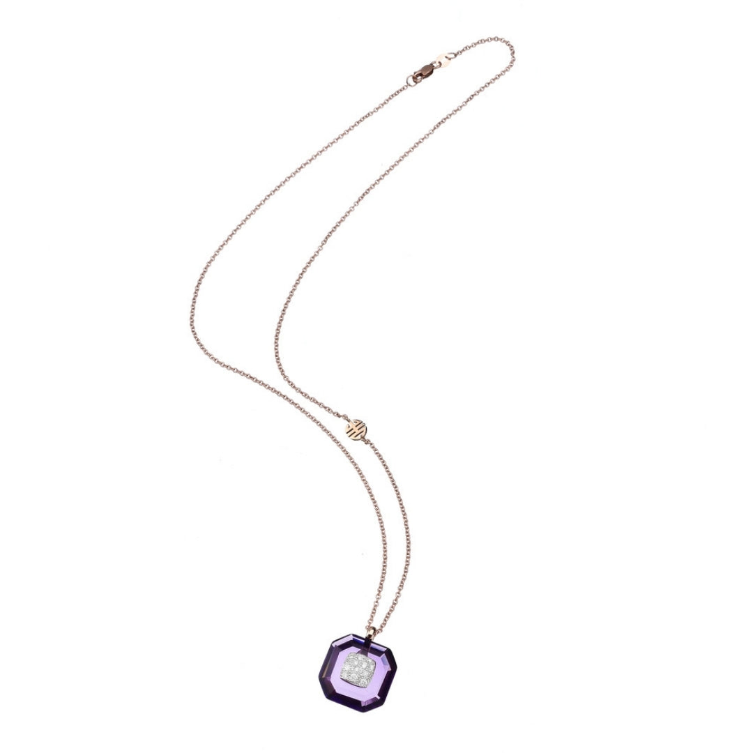 Pendente Dna Ametista e Diamanti