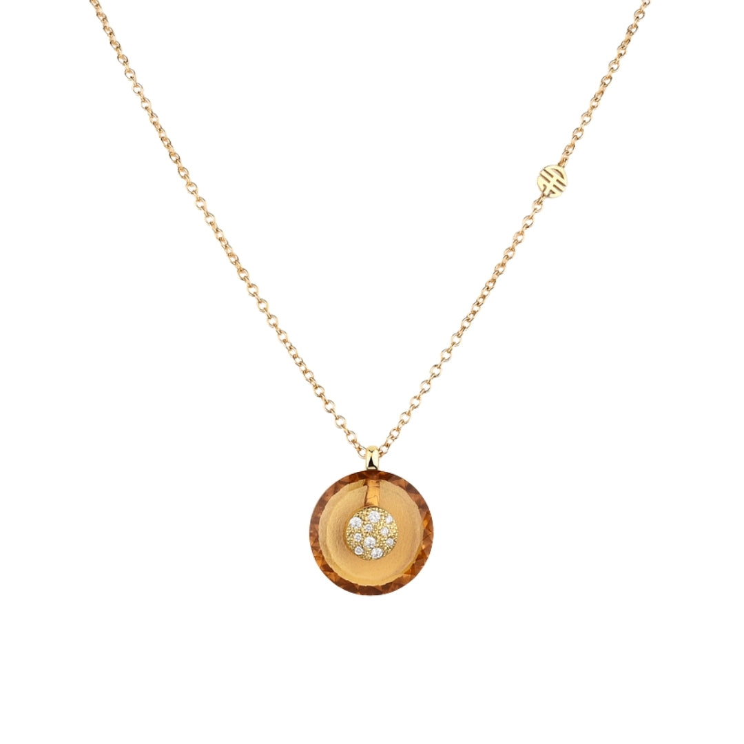 Pendente Dna Quarzo citrino e Diamanti