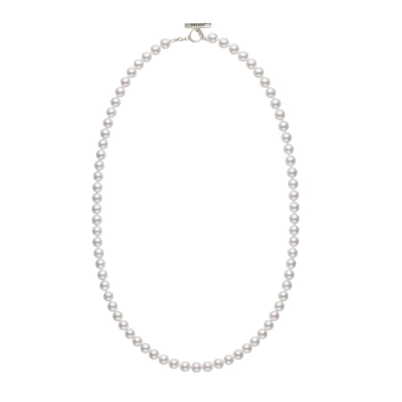 MIMI Collana Classica con Perle Bianche Freshwater 60 cm
