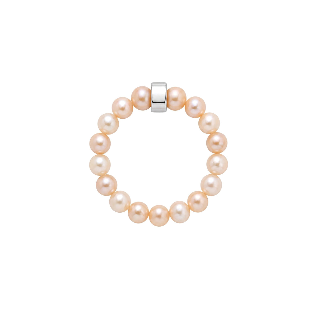 Elastica ring with pink pearls 3.5-4 mm — MIMÍ Milano