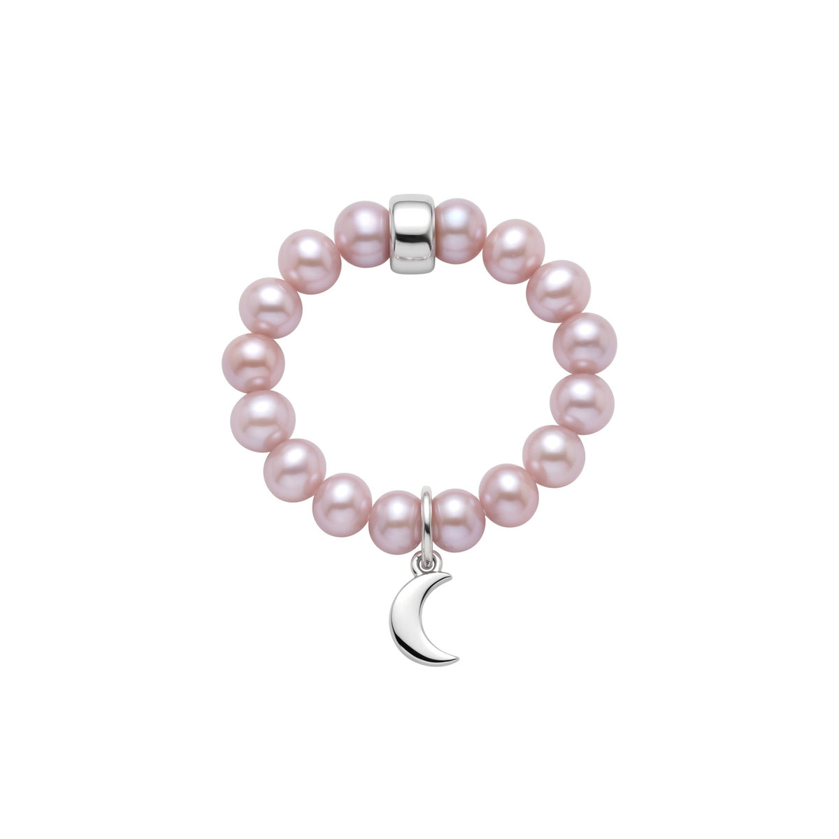 Elastica Moon ring with purple pearls — MIMÍ Milano