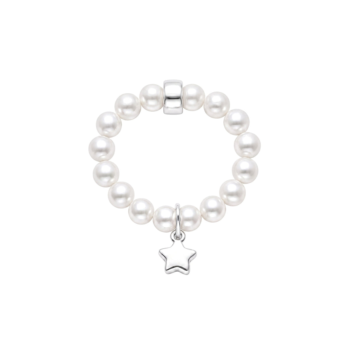 Elastica Star ring with white pearls — MIMÍ Milano
