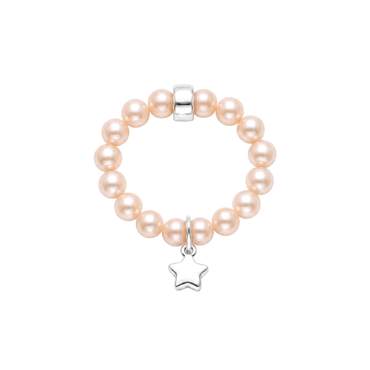 Elastica Star ring with pink pearls — MIMÍ Milano