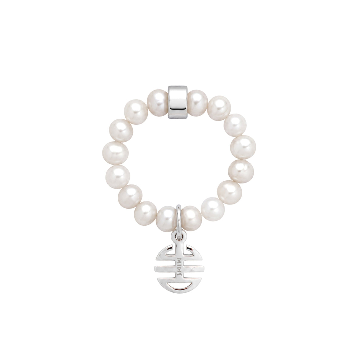 Elastica Ognibene ring with white pearls — MIMÍ Milano