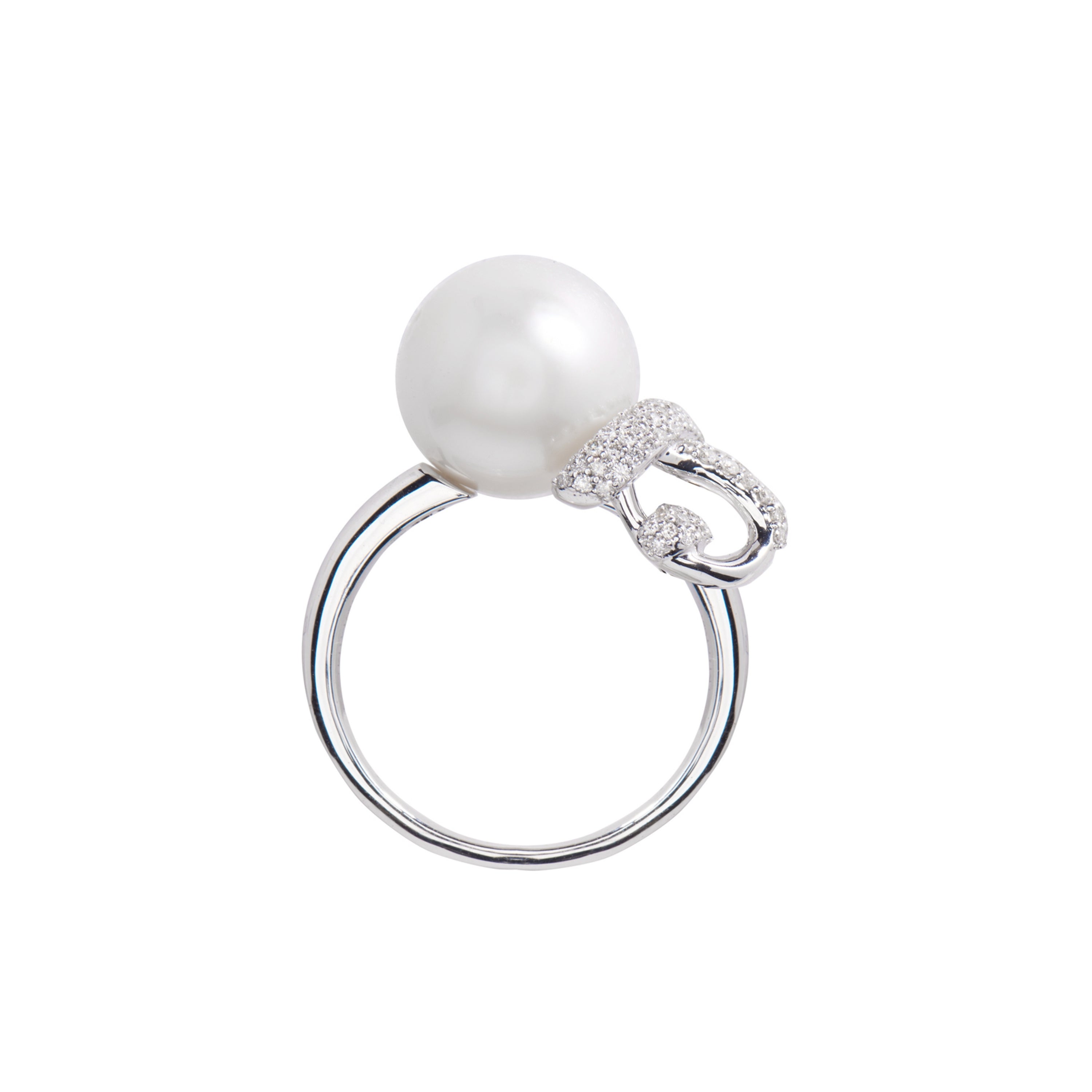 MIMI MILANO Anello Love Knot con perla South Sea e diamanti