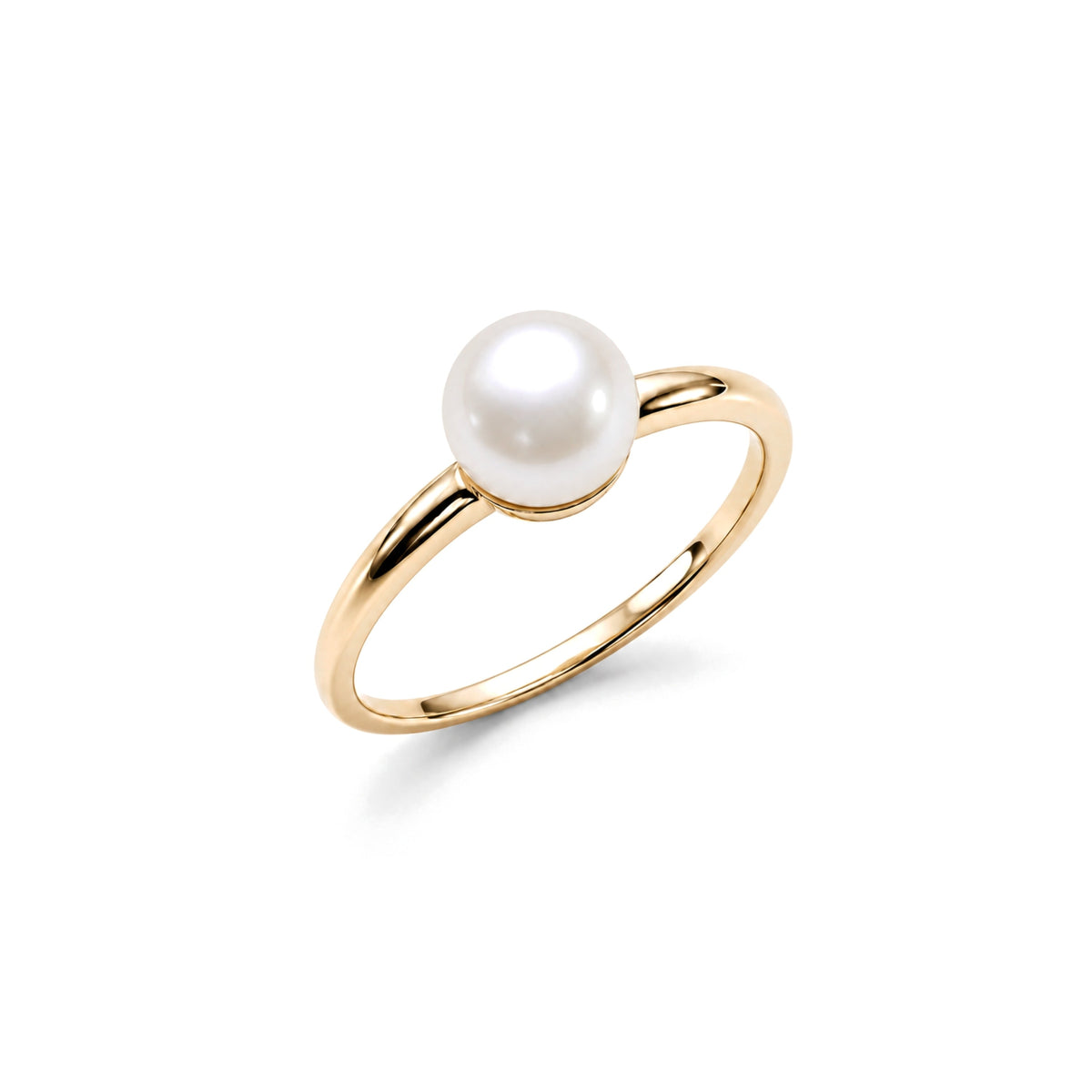 Anello Solitario perla bianca — MIMÍ Milano