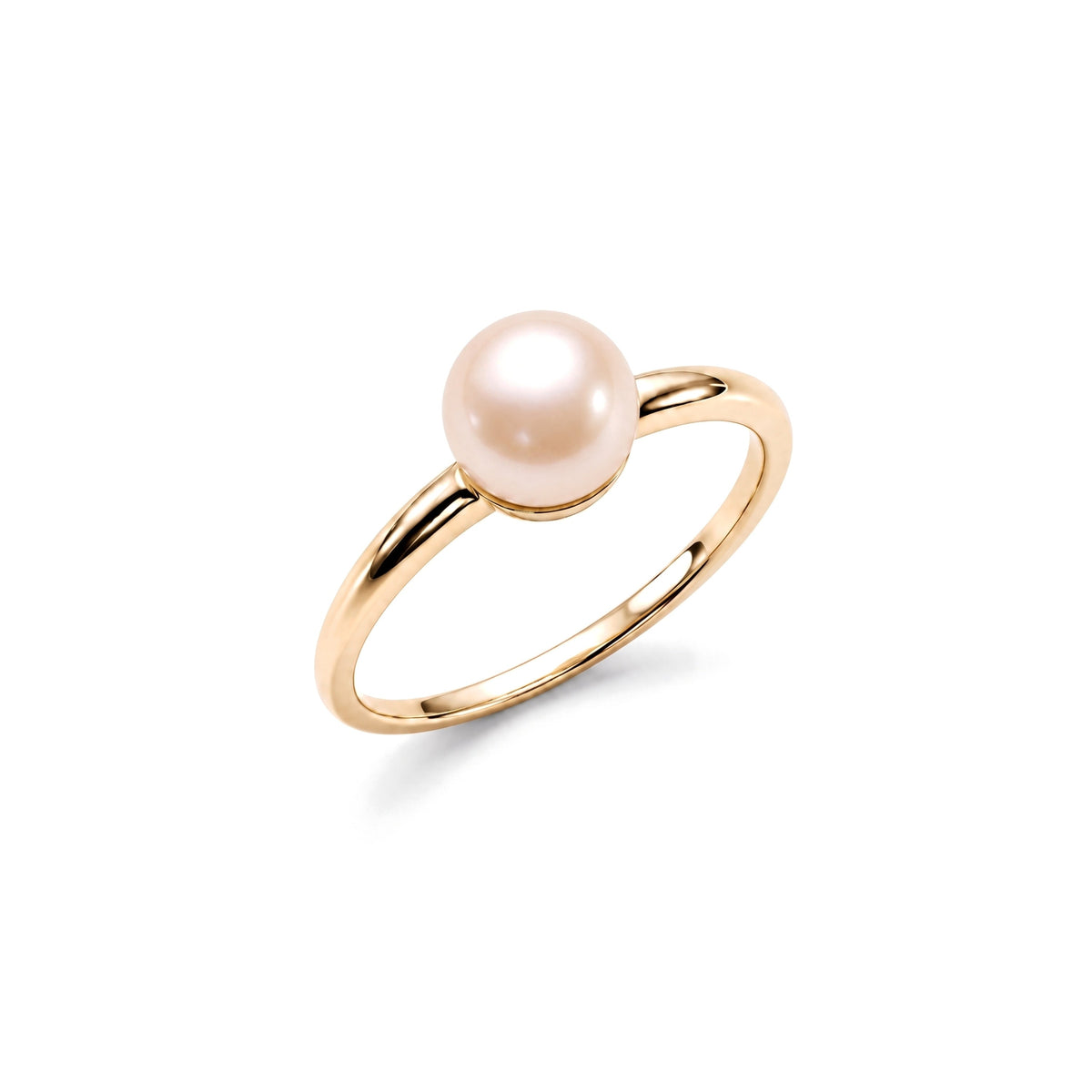 Anello Solitario perla rosa — MIMÍ Milano