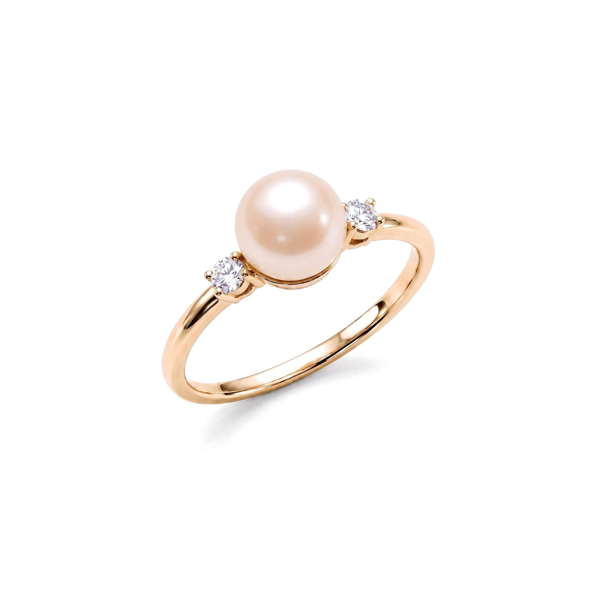 Anello Solitario perla rosa — MIMÍ Milano